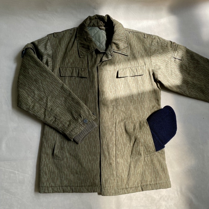 德軍公發 東德 East German Army Field Jacket 雨滴迷彩 稀有鋪棉版 古著 vintage