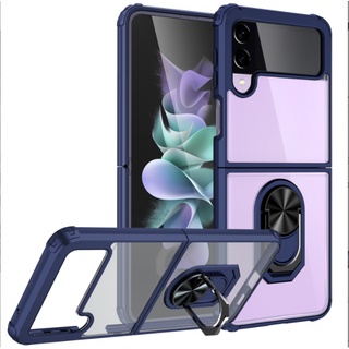 三星 Galaxy Z Flip3 軍士亞克力指環防摔 Z Flip3 手機殼