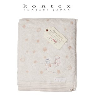 今治有機棉 mama's select 洗面長巾-粉色:玩具熊與鐘 [偶拾小巷] 日本製
