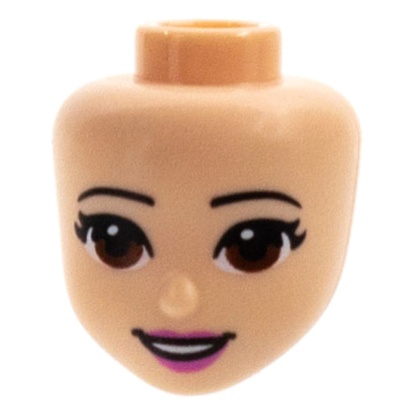 【小荳樂高】LEGO 好朋友系列 淡膚色 深棕色眼睛 人頭/人偶頭 Head 37291
