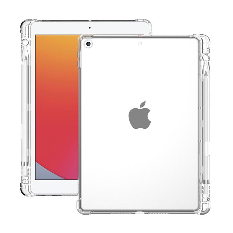 Apple蘋果2019版 iPad 10.2吋附筆槽氣囊防摔殼TPU透明清水保護殼透明背蓋-CT703 現貨 廠商直送