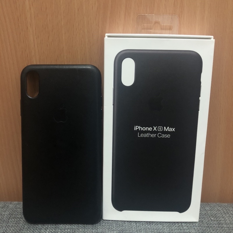 iPhone XS Max 原廠皮革保護殼 黑色 手機殼 二手