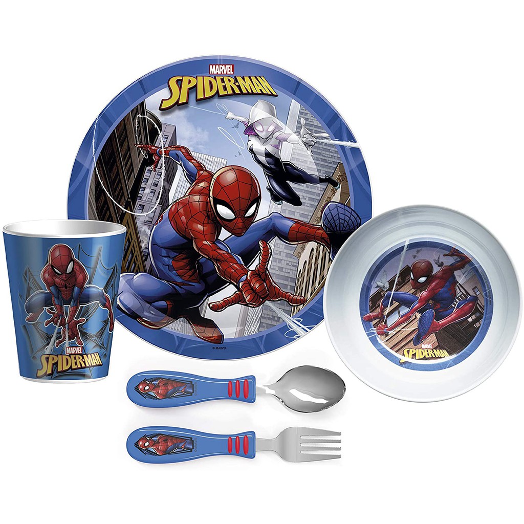 c ❤️正版❤️ 美國迪士尼 MARVEL 蜘蛛人 SPIDER MAN 兒童 餐具 餐盤 水杯 餐碗 湯匙 叉子 無毒