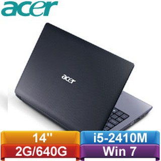 ACER ASPIRE 4750 14吋 i5二代/4G/120G SSD獨顯機