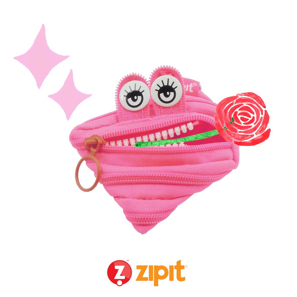 (5折出清)–Zipit 怪獸拉鍊包(小)-桃粉