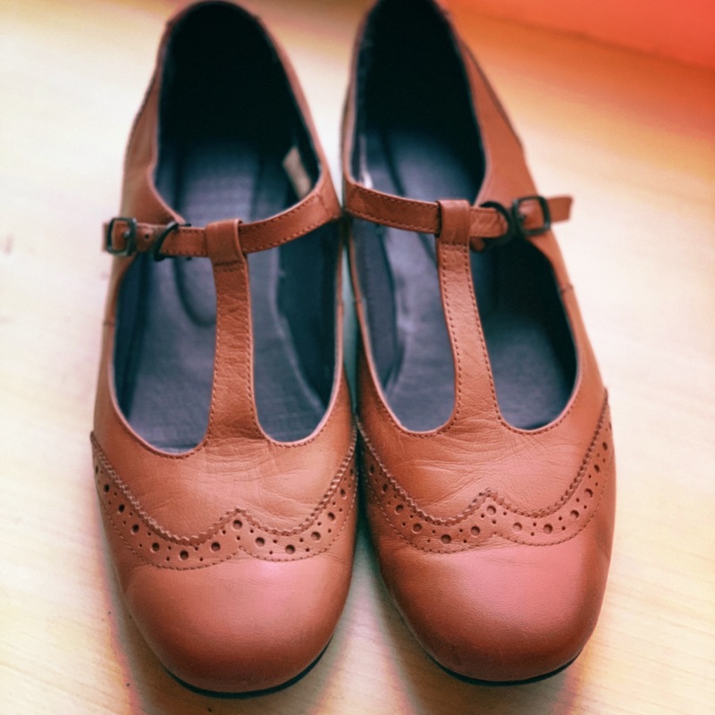 日本無印良品 MUJI 牛津文青皮鞋 24.5