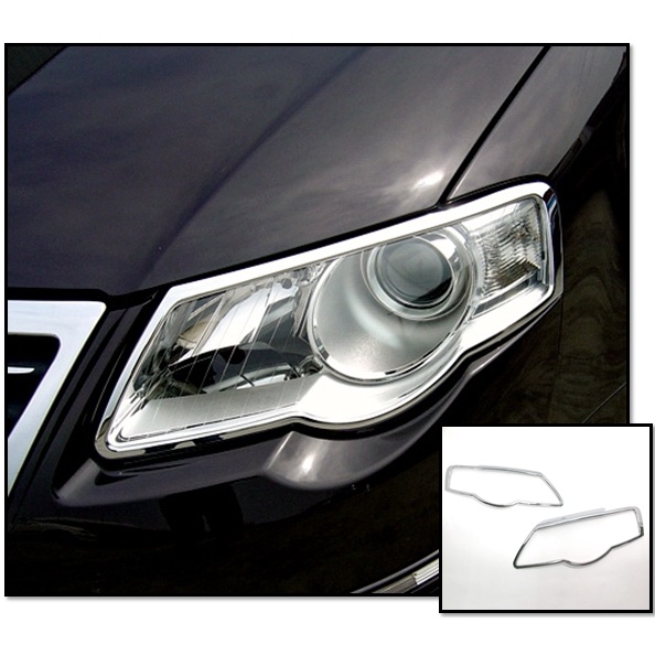 圓夢工廠 VW 福斯 Passat B6 2005~2011 改裝 鍍鉻銀 車燈框飾貼 前燈框 頭燈框 大燈框 質感提升
