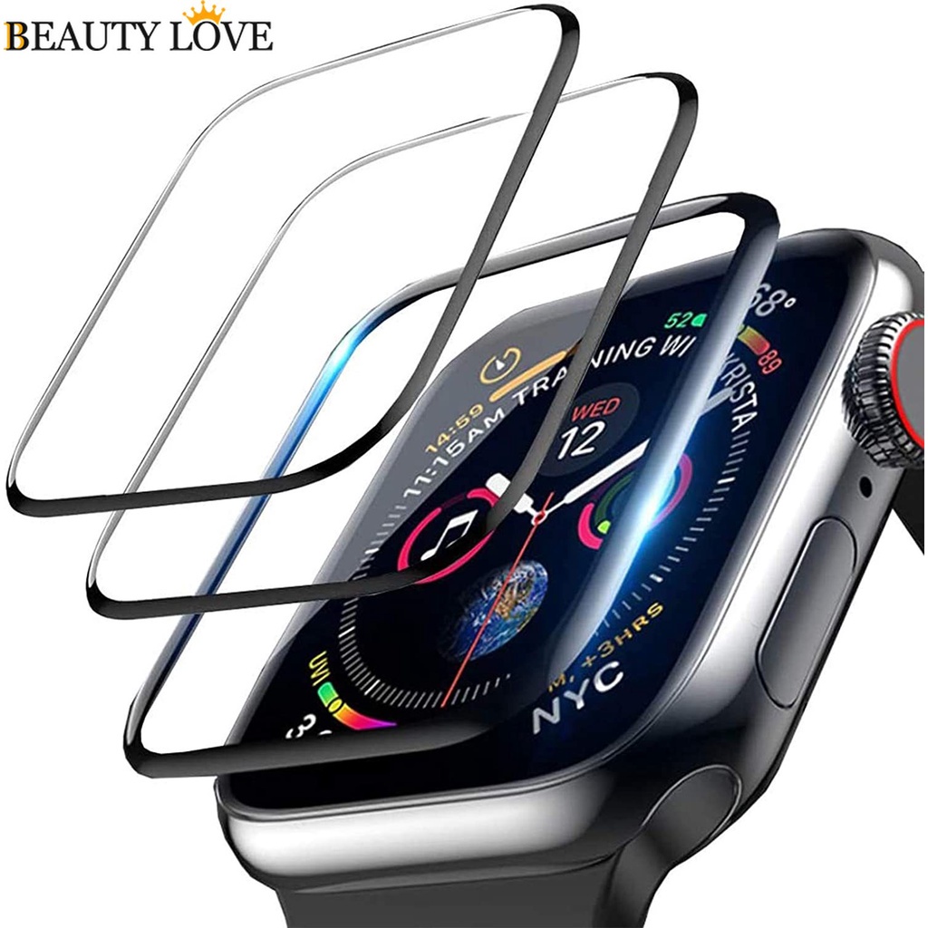 3d 高清鋼化玻璃 / 適用於 Apple Watch 5 6 SE 屏幕保護膜 / 44MM 系列 40MM 玻璃適用