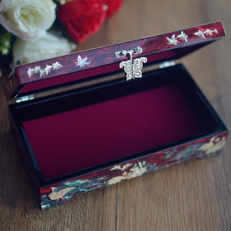 日本正規品 螺鈿 螺鈿茶箱夜光貝鮑貝骨董古美術- 茶箱 夜光貝 鮑貝