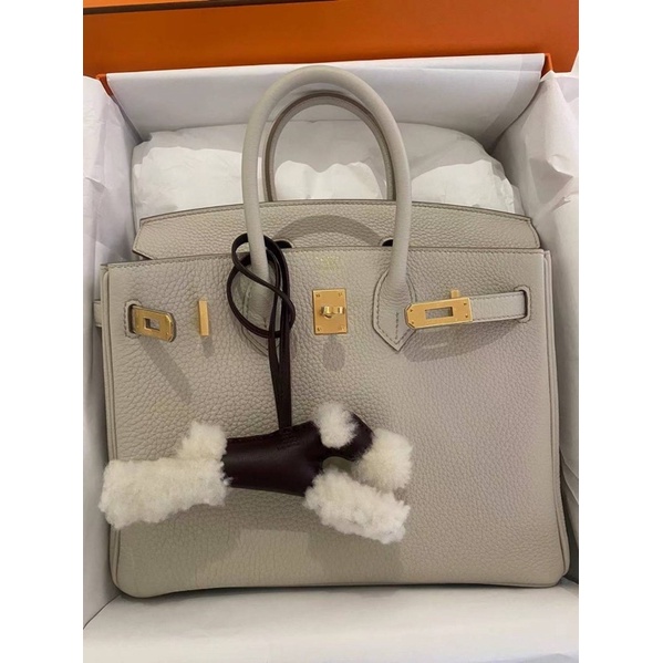 愛馬仕Hermes birkin 25 8L冰川白 金扣 togo U 極品 正品代購歐洲代購