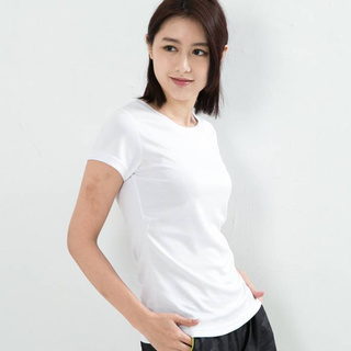 女款排汗T CoolMax 吸濕快乾 機能涼感 舒適運動 白色