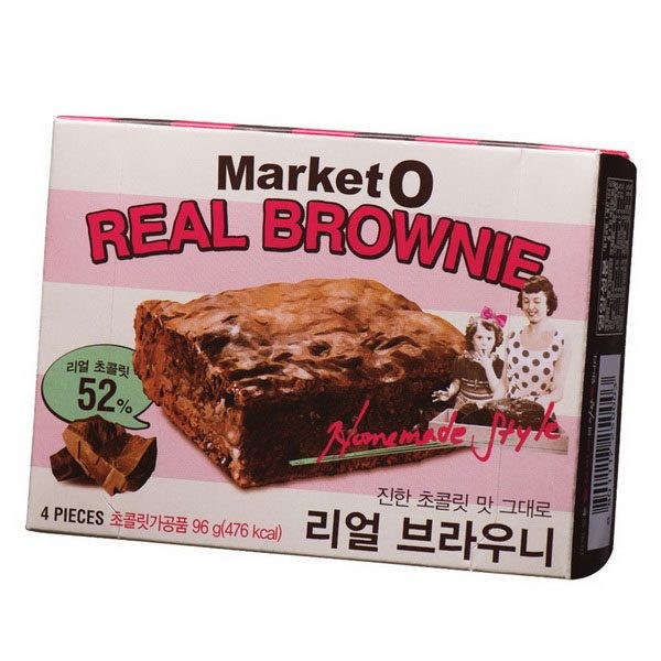 韓國 Market O 布朗尼蛋糕 4入 盒裝 96公克 (24克*4入) 濃郁 巧克力