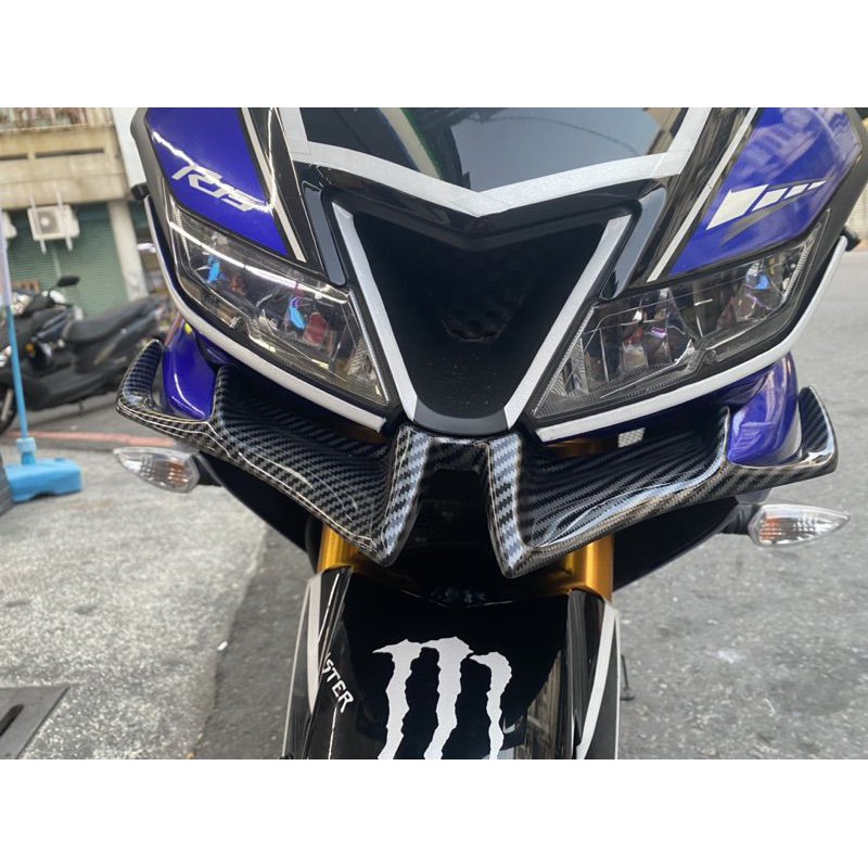 Cp小鋪 現貨yamaha R15 V3定風翼鳥嘴改裝碳纖色 S Max 勁戰五代 Force 蝦皮購物