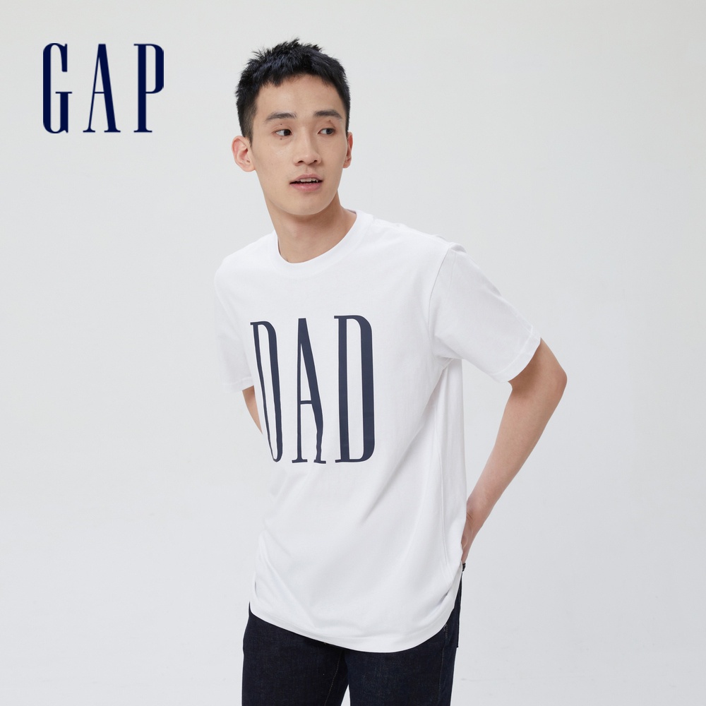 Gap 男裝 短袖T恤 厚磅密織親膚系列-白色(876431)
