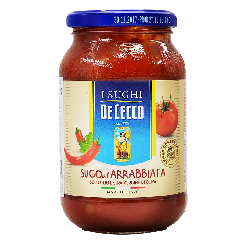 De Cecco蕃茄香料辣味義大利麵醬400g克【家樂福】