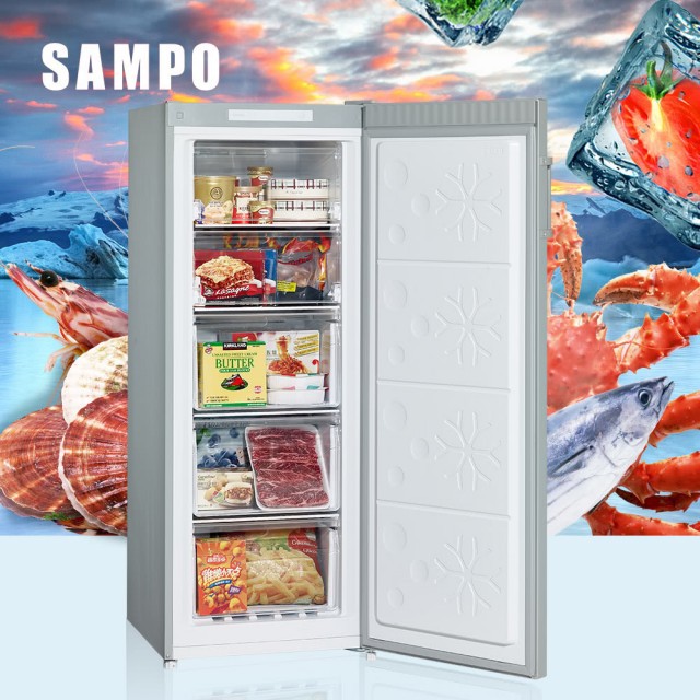 「有現貨 有現貨 有現貨」SAMPO聲寶 170L 直立式無霜冷凍櫃 SRF-171F