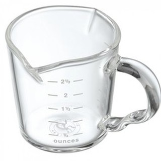 耐熱玻璃雙口量杯80ml 盎司杯 刻度量杯 濃縮咖啡杯 耐熱玻璃杯 尖嘴量杯