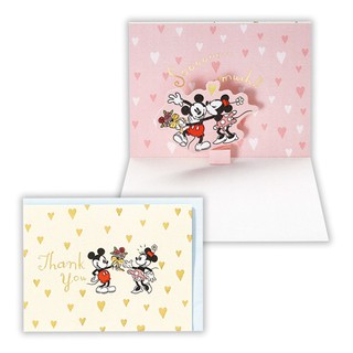 【莫莫日貨】全新 日本 hallmark 正版 迪士尼 米奇 米妮 立體燙金 感謝卡 卡片 賀卡 15113