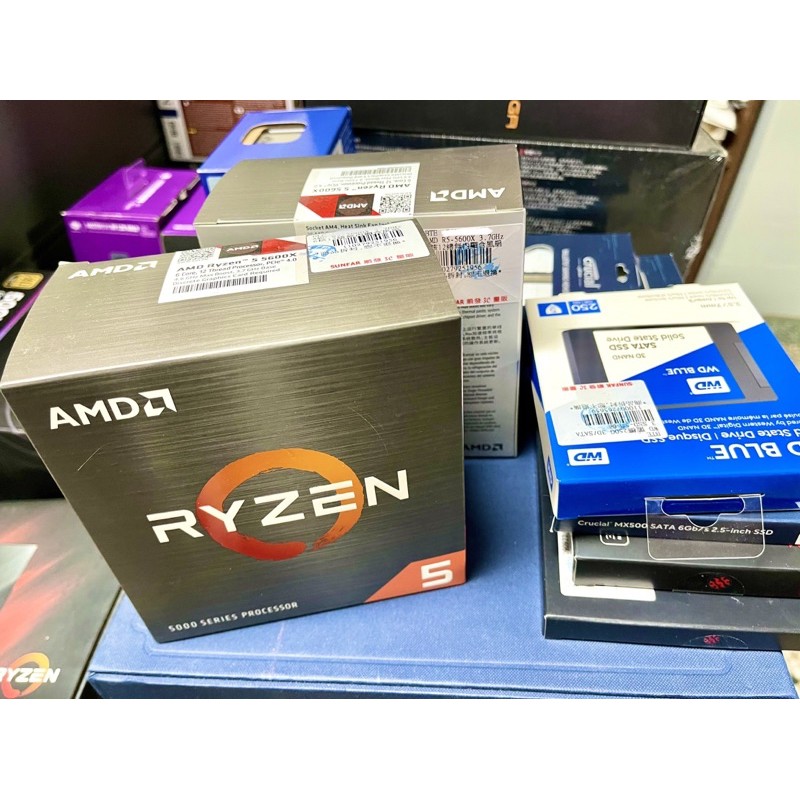 全新未拆AMD R5 5600X CPU 6核12緒-自售_盒裝未拆封(購於順發3C)