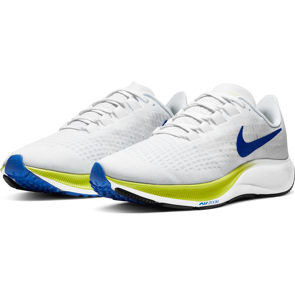 NIKE 耐吉2101男慢跑鞋 小飛馬  緩震 AIR ZOOM PEGASUS 37 白藍 BQ9646102