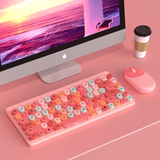 🔥免運費🔥中文注音 FVW10無線拼色方便攜帶輕巧鍵盤滑鼠套組 文書鍵盤 遊戲鍵盤