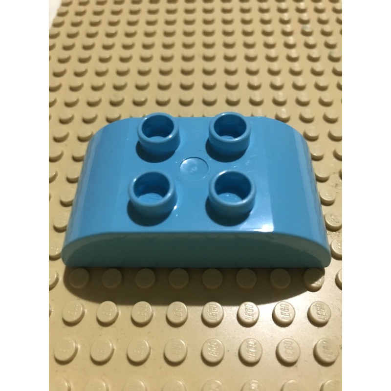 樂高 LEGO DUPLO 天空藍色 雙弧 2x4 特殊磚