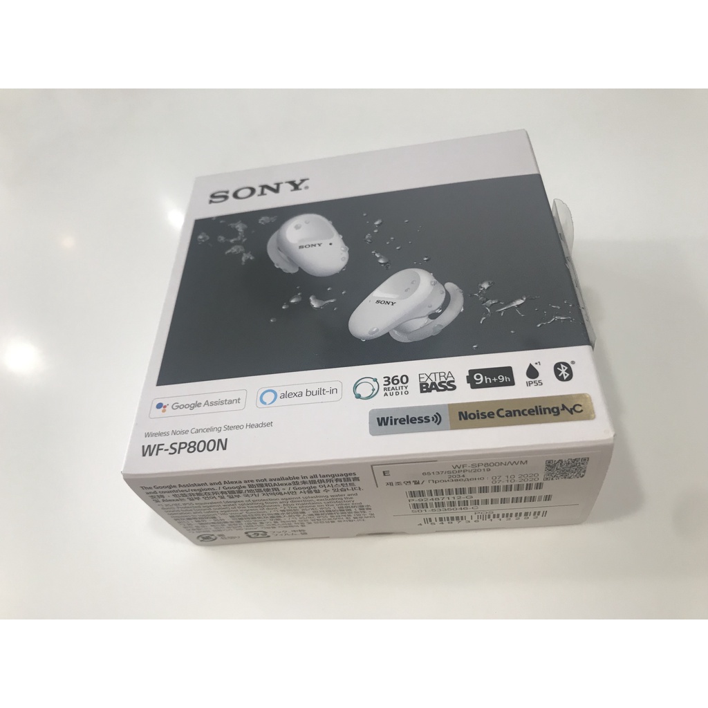 九成新 Sony WF-SP800N 真無線降噪耳機 (白)