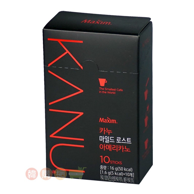 韓國Maxim KANU 美式黑咖啡(輕度烘焙)(1.6gX10)【韓購網】