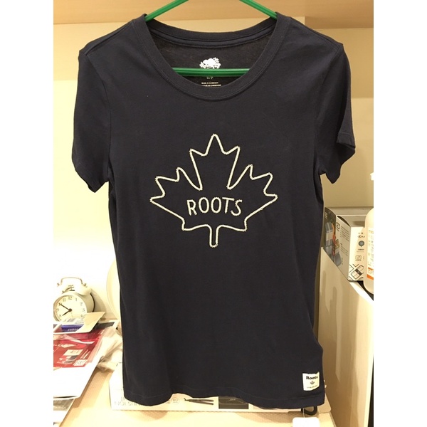 全新Roots女T-Shirt（藏青色）S號