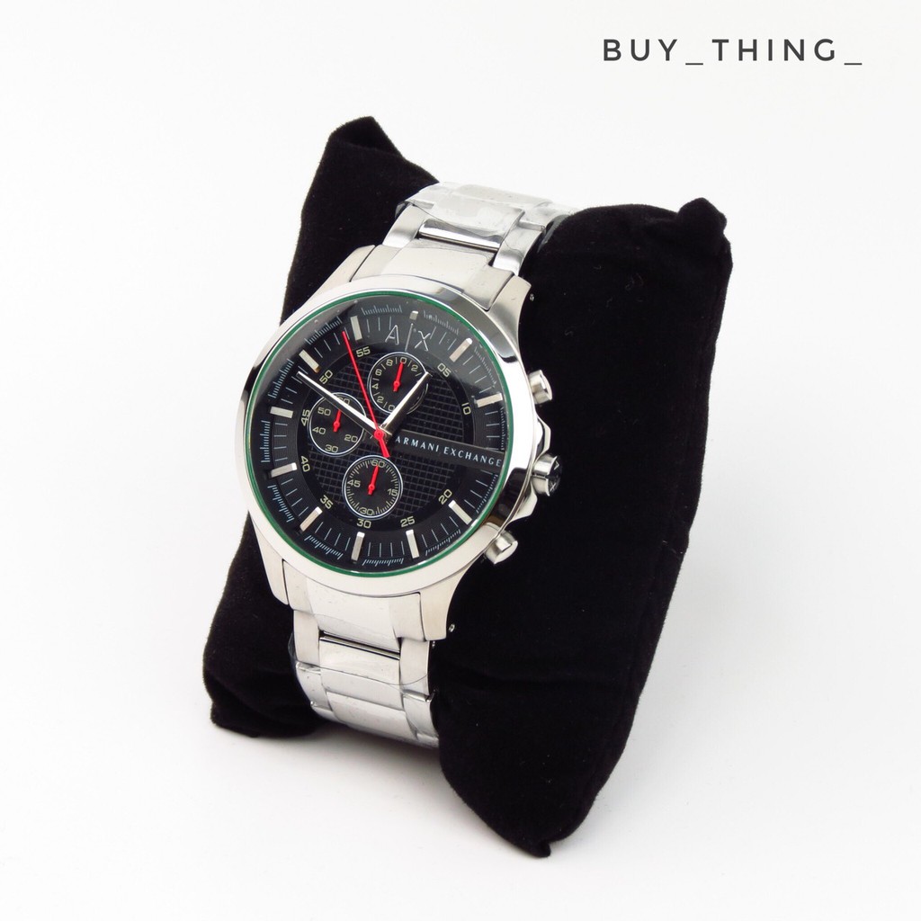 (小百姓美國代購)ARMANI EXCHANGE AX2163 銀色不鏽鋼計時腕錶 礦石強化玻璃 三眼手錶