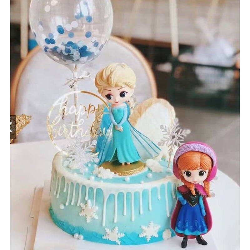 蛋糕小雕像裝飾冷凍 Elsa Anna 冷凍/蛋糕裝飾