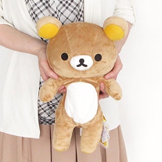 日本正版San-x 2016 Railakkuma 懶熊 懶懶熊 拉拉熊 絨毛娃娃 M 玩偶 抱枕 MR75401