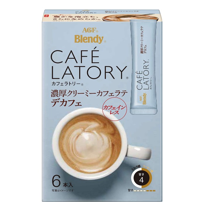 【現貨】日本進口 AGF Blendy Cafe Latory 濃厚奶泡咖啡拿鐵 低咖啡因 6入