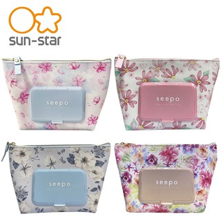 含稅 seepo 濕紙巾收納包 附濕紙巾蓋 化妝包 收納包 sun-star 日本正版