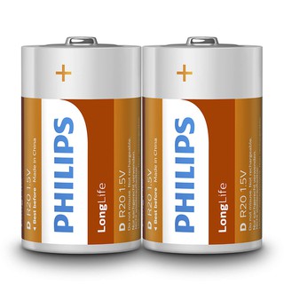 PHILIPS 飛利浦 碳鋅電池 乾電池 1號電池 2號電池 台灣公司貨