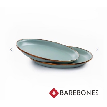 【Barebones】Enamel Salad Plate 琺瑯 沙拉盤組 2入『薄荷綠』 露營 野炊 料理 餐具 料理