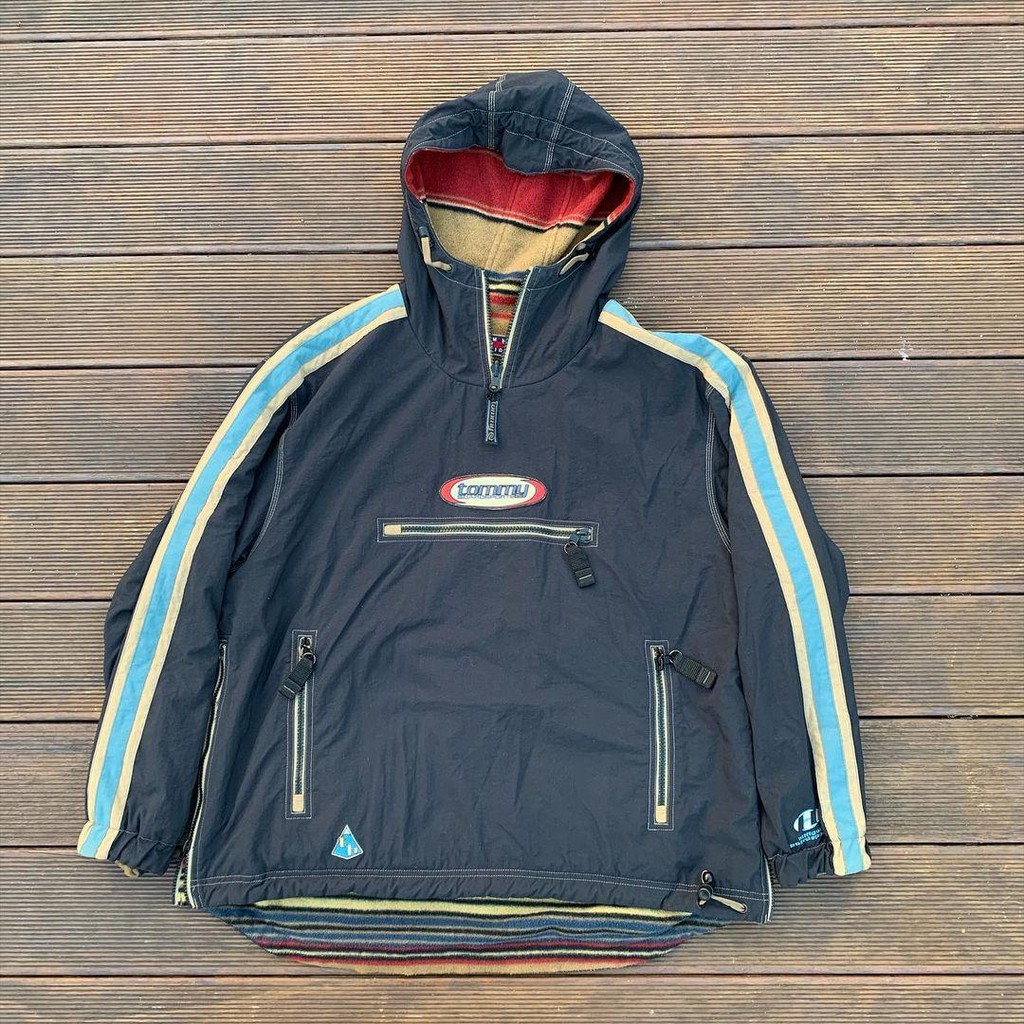 【Nature Vintage】tommy hilfiger 90s 雙面半拉衝鋒衣 古著 古物 二手 老品