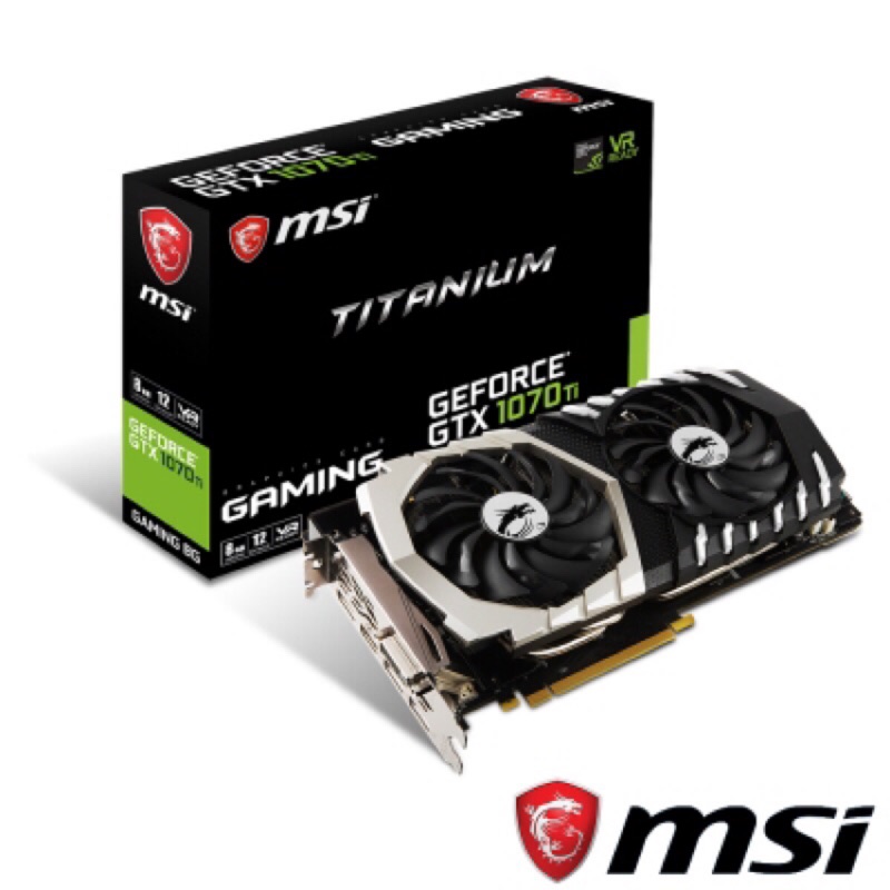 📣9成新 價格優惠📣MSI微星 GTX 1070 Ti Titanium 8G 銀龍 限量發行值得珍藏