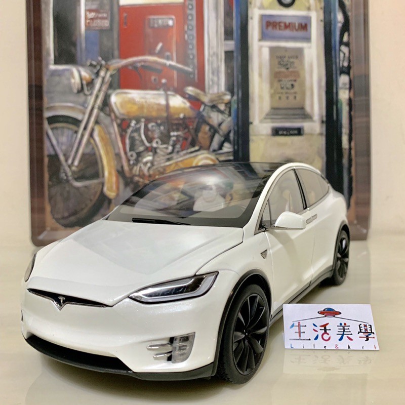 【生活美學】👏全新現貨24H當天出貨 1:18 1/18 美國原廠 Tesla Model X 特斯拉 電動車 MPV