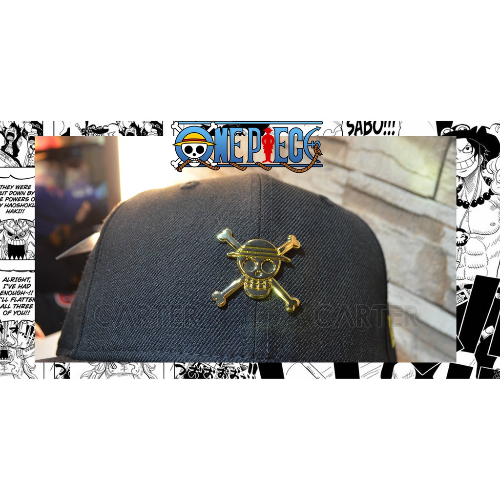 New Era x One Piece Japan Skull Gold Mini NE日本海賊王金色骷顱頭金色迷你鐵牌