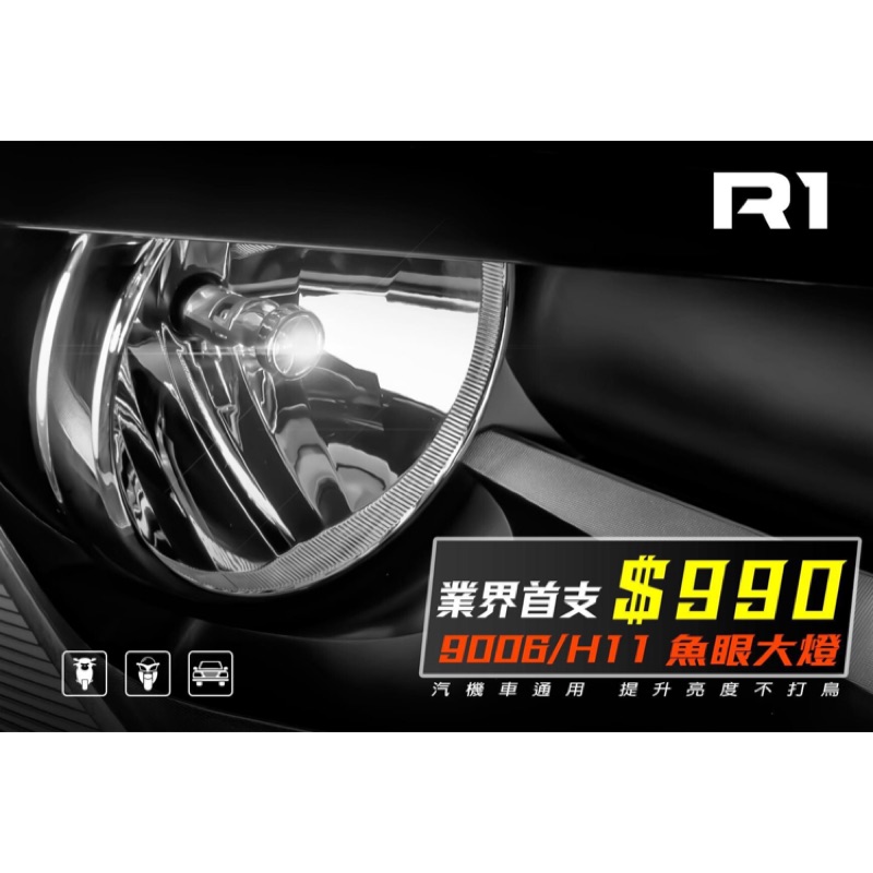 [Ann’s Moto] AJ 車燈 首創 R1 H11 小魚眼 9006 魚眼 LED G8 force 霧燈 汽車