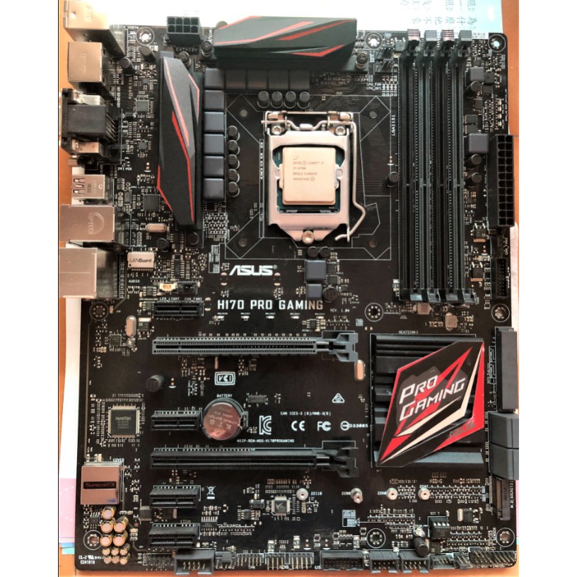 【二手】ASUS H170 Pro Gaming 主機板 LGA1151