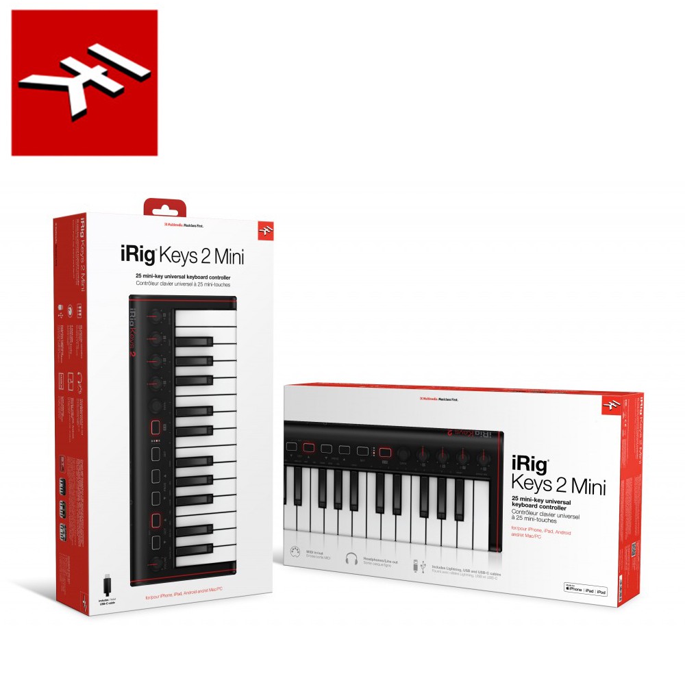 IK Multimedia iRig Keys 2 Mini 25鍵 MIDI鍵盤【敦煌樂器】