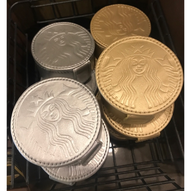 韓國星巴克 巧克力金幣錢包拉鍊款 款 金色 銀色（磁吸款售完）