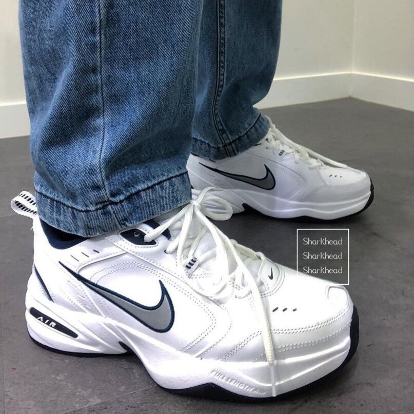 【Sharkhead】現貨 Nike Air Monarch iv 白銀 球鞋 黑紅 黑白 老爹鞋 415445-101