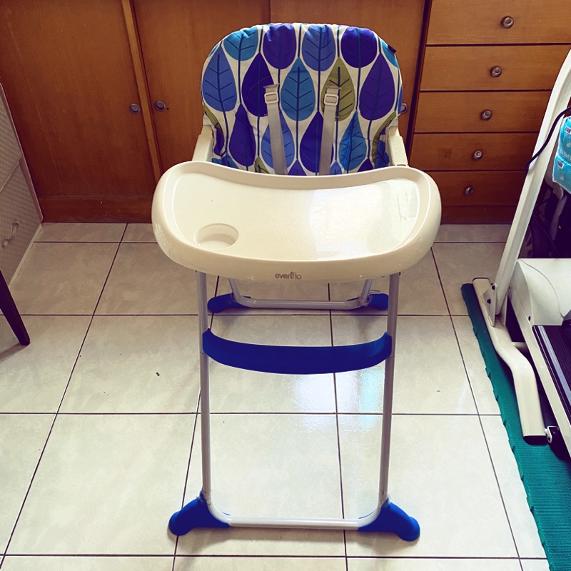 evenflo時尚餐椅-藍色
