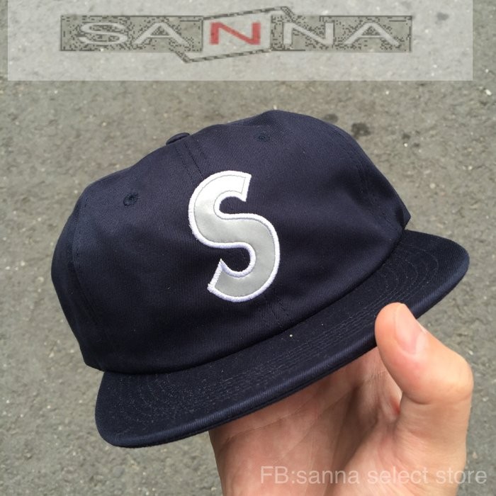 ◇2016 S/S Supreme 3M REFLECTIVE S LOGO 6-PANEL 深藍色 反光 帽子 可調◇