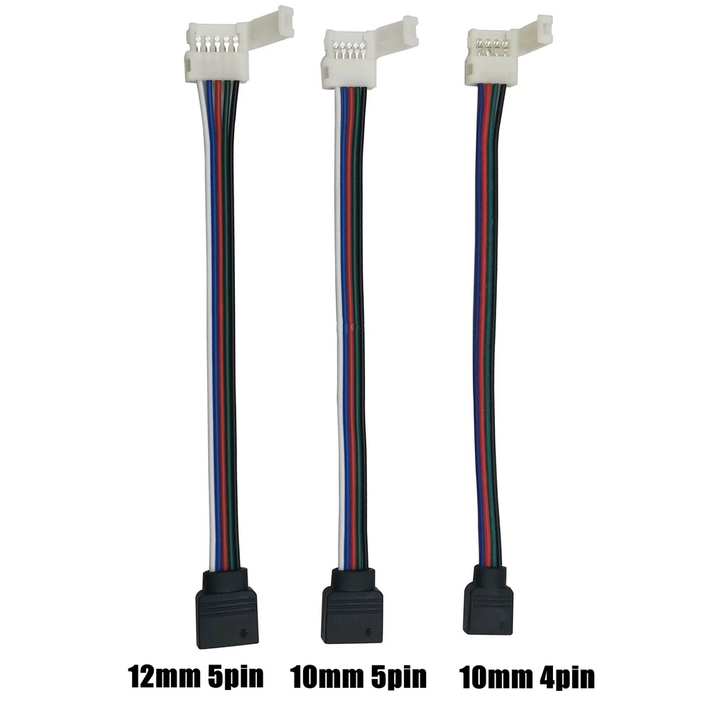 4 件 4 針 5 針 10 毫米 12 毫米 LED 燈條連接器母夾連接器,用於 5050 RGB RGBW RGBW