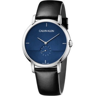 Calvin Klein CK 男 紳士簡約小秒針皮帶腕錶(K9H2X1CN)
