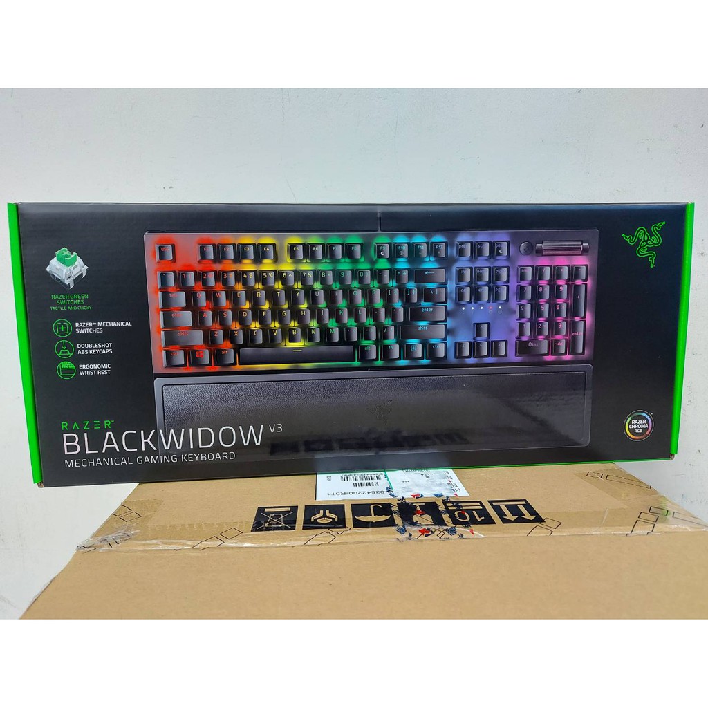 雷蛇 RAZER BlackWidow V3 黑寡婦 機械式遊戲鍵盤 綠軸 黃軸 黑色 保固2年 中文版